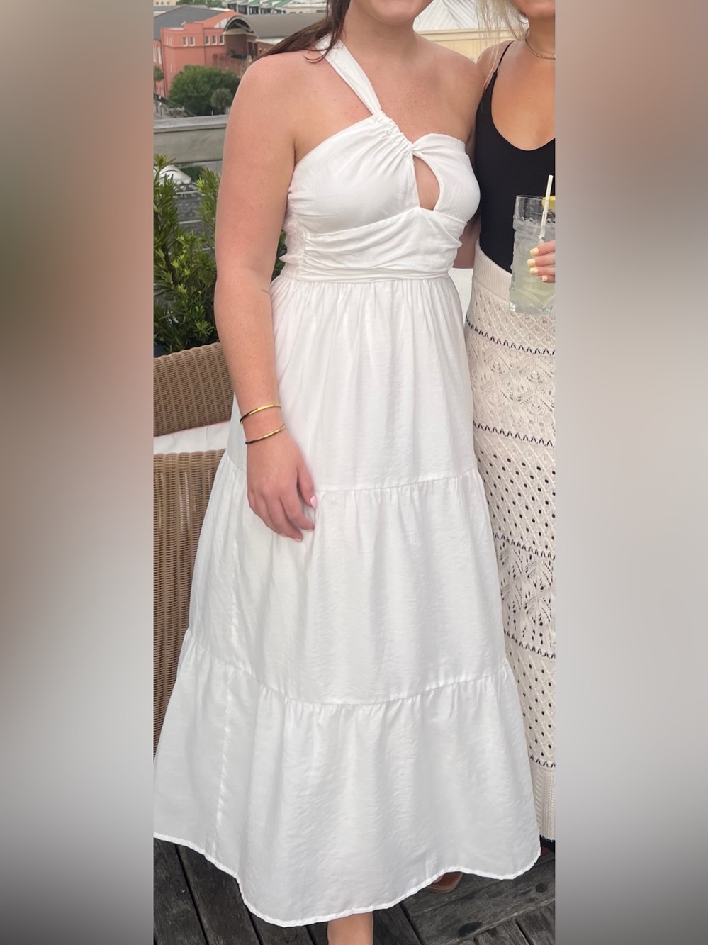 Petal & Pup Vinny Maxi Tiered Dress in White